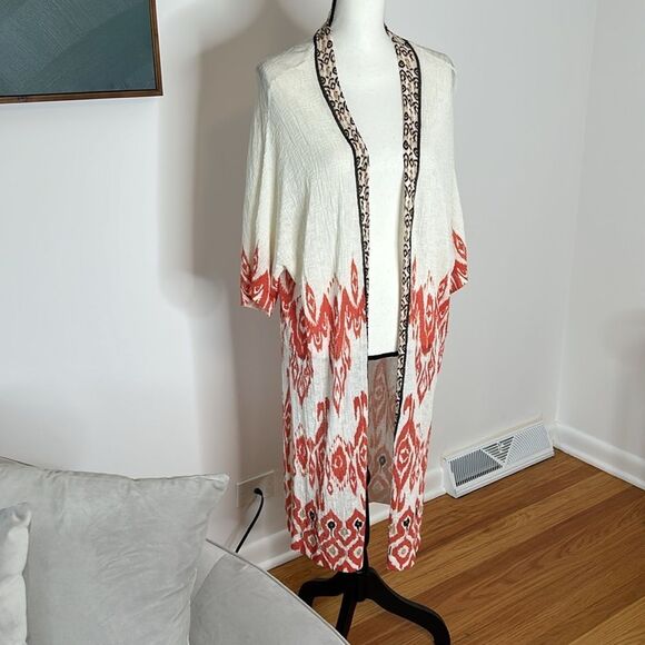 Chico’s Sheer Gauze Kimono, Size 1 - Picture 2 of 8